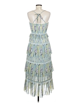 self portrait chiffon lace tiered midi dress SELF-PORTRAIT BANGKOK | CHIFFON LACE TIERED MIDI DRESS baby blue midi dress, featuring ruffled tiers, delicate spaghetti straps and lace trims