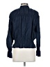 FRAME Blue Long Sleeve Blouse Size S - photo 2