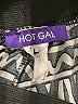 HOT GAL Print Black Casual Pants Size L - photo 4