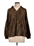 Jodifl Animal Print Brown Long Sleeve Blouse Size 12 (estimated) - photo 1