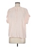 Point Sur 100% Viscose Pink Short Sleeve Blouse Size M - photo 1