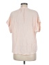 Point Sur 100% Viscose Pink Short Sleeve Blouse Size M - photo 2