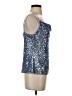 Generation Love 100% Polyester Silver Sleeveless Top Size S - photo 4