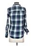 Gilly Hicks 100% Cotton Plaid Blue Long Sleeve Button-Down Shirt Size S - photo 2
