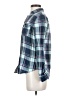 Gilly Hicks 100% Cotton Plaid Blue Long Sleeve Button-Down Shirt Size S - photo 5