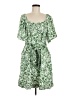 Free Assembly 100% Polyester Paisley Green Casual Dress Size M - photo 1