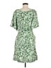 Free Assembly 100% Polyester Paisley Green Casual Dress Size M - photo 2
