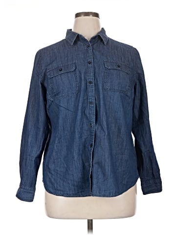 St. John's Bay Long Sleeve Button-Down Shirt (view 1)