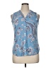 Amana Blue Sleeveless Blouse Size XL - photo 1
