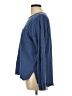 Easel 100% Cotton Blue Long Sleeve Top Size L - photo 5