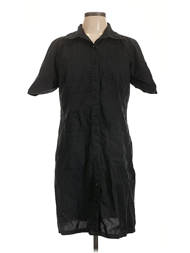 Pre-owned Ab Studio Short Sleeve Button Down Shirt In Black