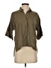 Everlane 100% Lyocell Brown 3/4 Sleeve Button-Down Shirt Size XXS - photo 1