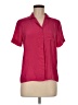Compositions 100% Polyester Burgundy Short Sleeve Blouse Size 8 - photo 1