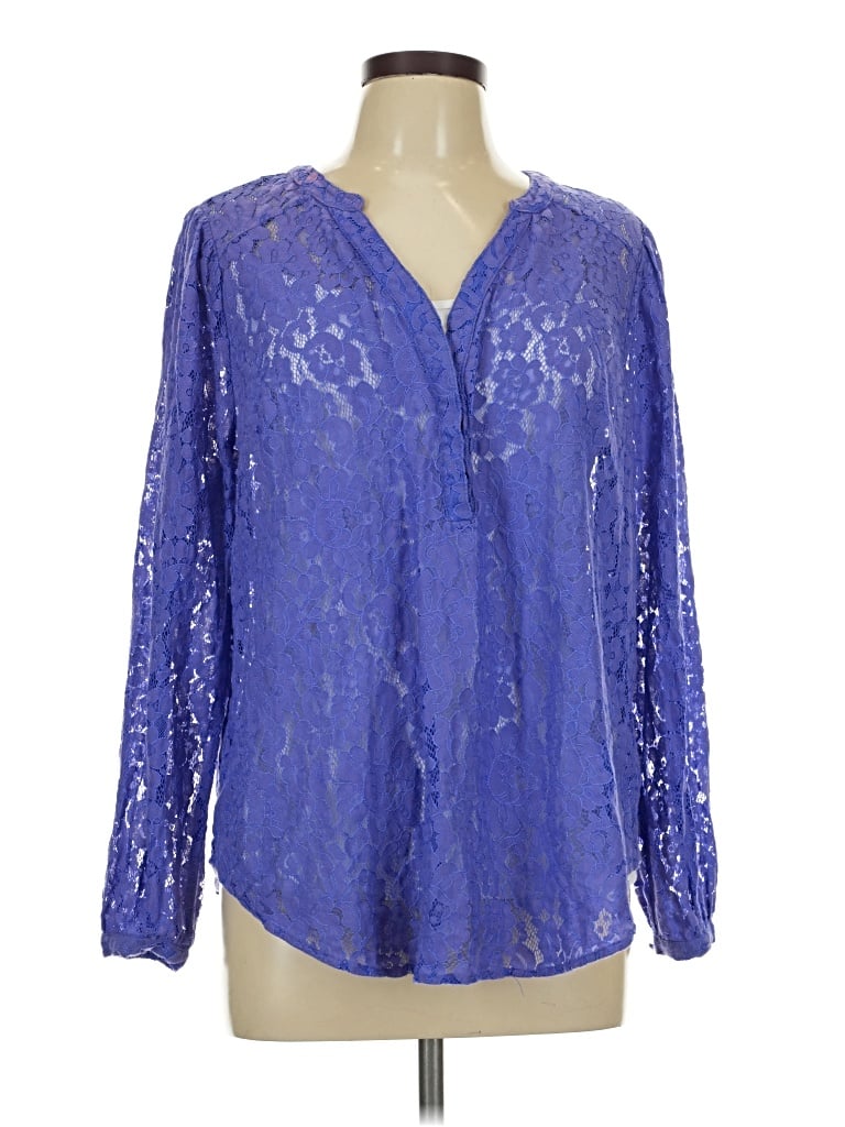 Pre-owned Torrid Long Sleeve Blouse In Blue