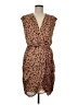 Express 100% Polyester Animal Print Brown Cocktail Dress Size M - photo 1