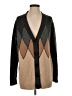 Prada 100% Camel Hair Argyle Brown Gray Cardigan Size EU (IT) 40 / US 4 - photo 1