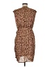 Express 100% Polyester Animal Print Brown Cocktail Dress Size M - photo 2