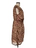 Express 100% Polyester Animal Print Brown Cocktail Dress Size M - photo 4
