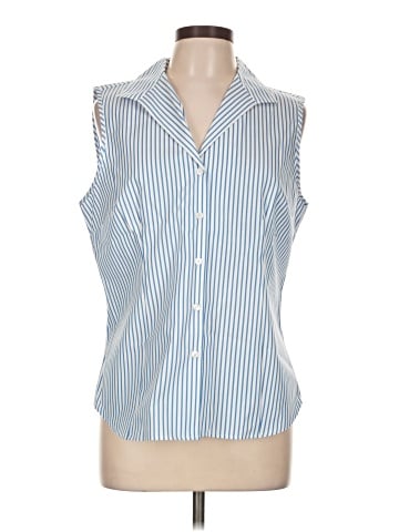 Jones New York Signature Sleeveless Button-Down Shirt (view 1)