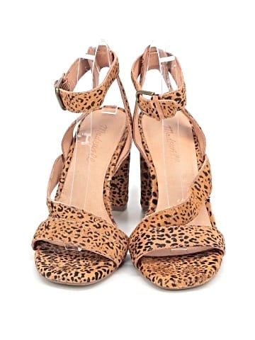 Madewell The Liv Sandal in Mini Leopard Calf Hair (view 2)