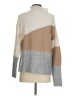 Love Scarlett Color Block Tan Pullover Sweater Size S - photo 2