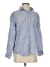 Gap 100% Linen Stripes Blue Long Sleeve Button-Down Shirt Size S - photo 1