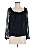 J.Crew Black Long Sleeve Silk Top Size M - photo 1