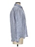 Gap 100% Linen Stripes Blue Long Sleeve Button-Down Shirt Size S - photo 4