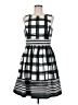 Eliza J 100% Polyester Checkered-gingham Gray Cocktail Dress Size 8 - photo 1