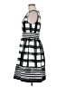 Eliza J 100% Polyester Checkered-gingham Gray Cocktail Dress Size 8 - photo 5