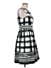 Eliza J 100% Polyester Checkered-gingham Gray Cocktail Dress Size 8 - photo 4