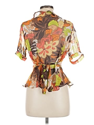 Shoshanna Short Sleeve Silk Top (view 2)