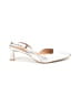 Naturalizer 100% Leather Metallic White Heels Size 8 - photo 1