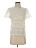 Badgley Mischka 100% Polyester Ivory Short Sleeve Blouse Size 2 - photo 1
