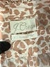 J.Crew 100% Cotton Animal Print Tan Long Sleeve Blouse Size 8 - photo 7