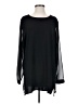 Black Label by Chico's Black Long Sleeve Blouse Size 2 - photo 1