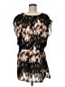 Derek Lam 100% Polyester Print Brown Casual Dress Size M - photo 1