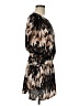 Derek Lam 100% Polyester Print Brown Casual Dress Size M - photo 4