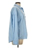 Unbranded Solid Blue Long Sleeve Button-Down Shirt Size L - photo 4