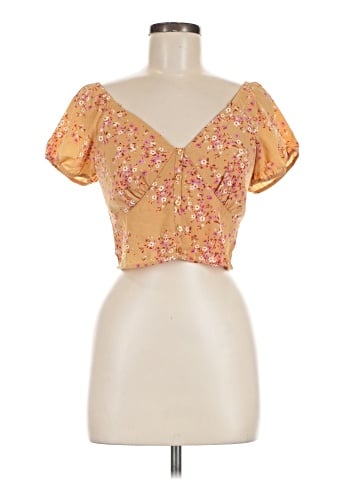 Pink Rose Short Sleeve Blouse (view 1)