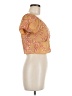 Pink Rose Yellow Gold Short Sleeve Blouse Size M - photo 4