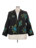 Silk Land Floral Black Silk Blazer Size 3X - photo 1