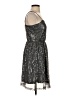 ISSI 100% Polyester Stars Silver Cocktail Dress Size S - photo 4
