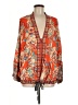 Free People 100% Polyester Orange Long Sleeve Blouse Size Med - Lg - photo 1