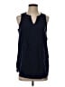 Croft & Barrow 100% Rayon Blue Sleeveless Blouse Size XS - photo 1