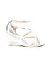 Badgley Mischka Metallic Silver Wedges Size 6 1/2 - photo 1