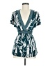 BCBGMAXAZRIA Teal Short Sleeve Blouse Size M - photo 1