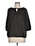 Ellen Tracy 100% Polyester Polka Dots Black 3/4 Sleeve Blouse Size L - photo 1