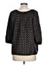 Ellen Tracy 100% Polyester Polka Dots Black 3/4 Sleeve Blouse Size L - photo 2