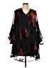 Unbranded Floral Black 3/4 Sleeve Blouse Size L - photo 1